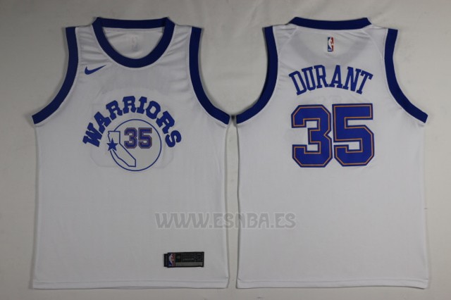 Camiseta Golden State Warriors Kevin Durant #35 Blanco